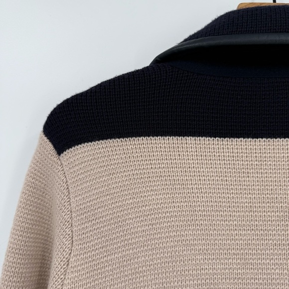 Tory Burch Nautical Colorblock Heavyweight Merino Wool Double Breasted Coat S - Picture 12 of 12